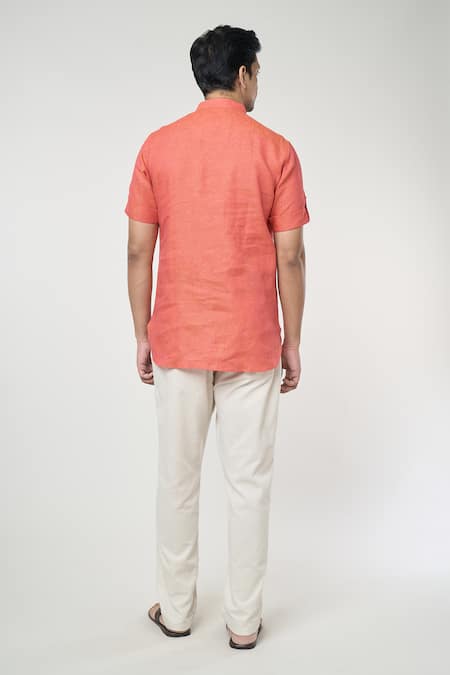 Arihant Rai Sinha Half Sleeves Shirt Style Kurta 