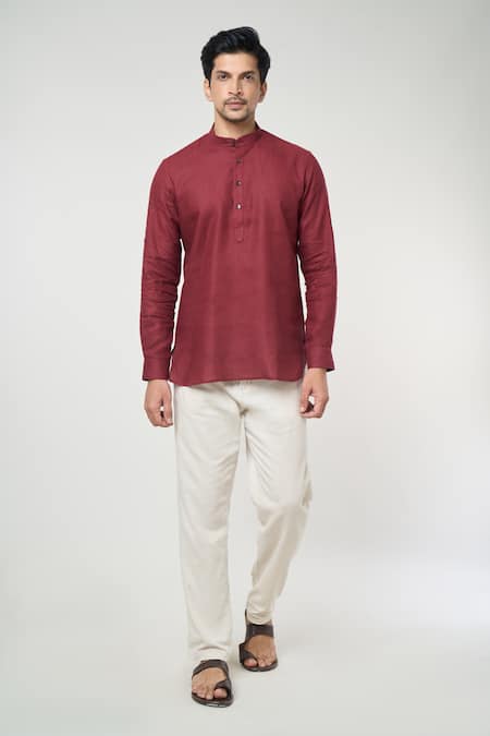 Arihant Rai Sinha Shirt Style Short Kurta 