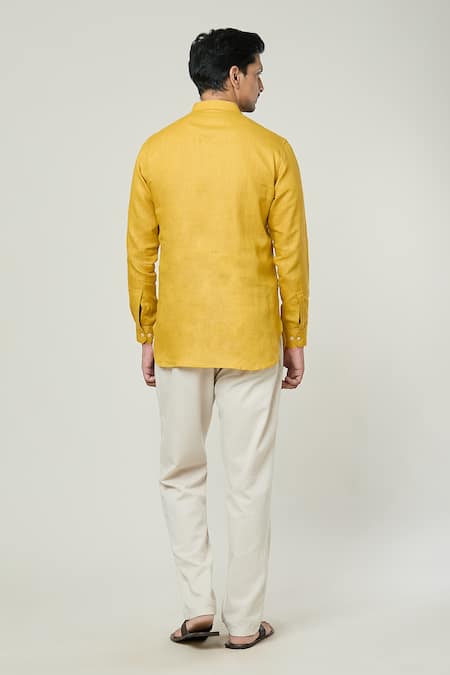 Arihant Rai Sinha Linen Plain Kurta 