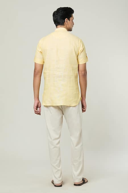 Arihant Rai Sinha Linen Plain Kurta 