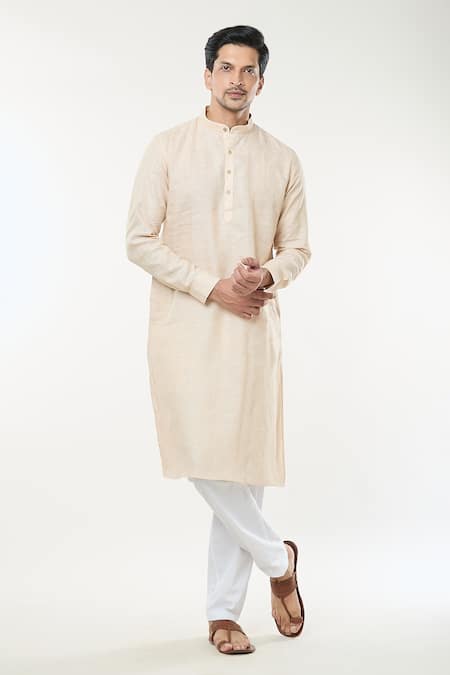 Arihant Rai Sinha Linen Full Sleeve Kurta 