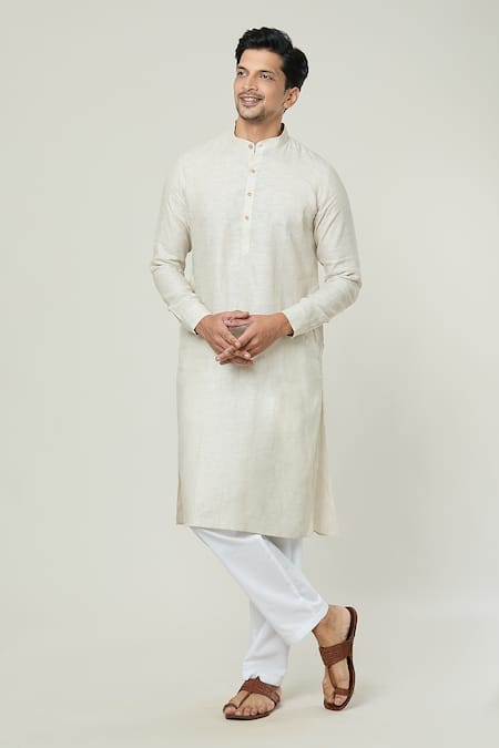 Arihant Rai Sinha Linen Straight Kurta 