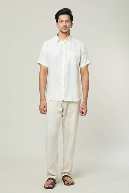 Arihant Rai Sinha Solid Linen Shirt 