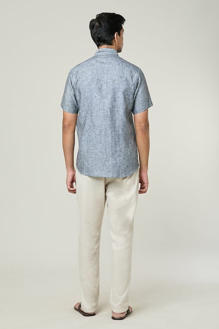 Aryavir Malhotra Textured Linen Shirt 