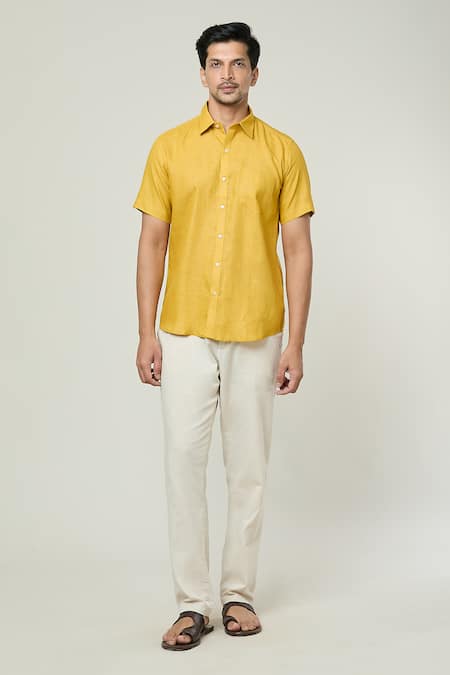 Arihant Rai Sinha Solid Half Sleeves Shirt 