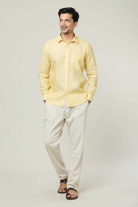 Arihant Rai Sinha Full Sleeves Button Down Linen Shirt 