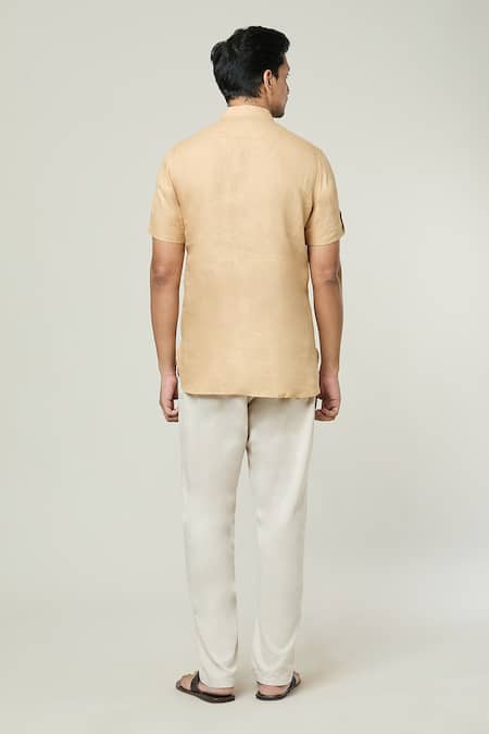 Arihant Rai Sinha Shirt Style Solid Kurta 