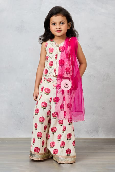 Pinkcow designs pvt ltd Block Print Kurta & Pant Set 