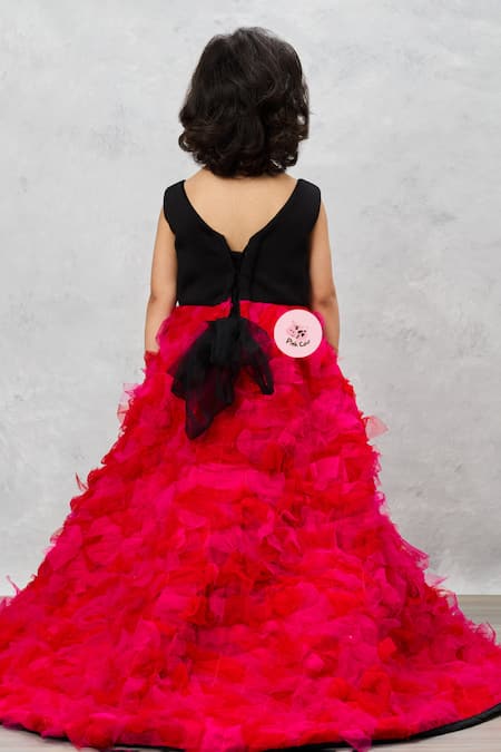 Pinkcow designs pvt ltd Ruffled Bow Gown 