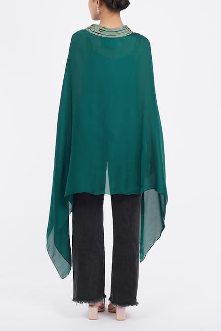 Amit Aggarwal Metallic Embellished Kaftan Top 