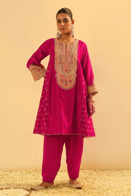 Sheetal Batra Falisha Embroidered Kalidar Kurta & Salwar Set 