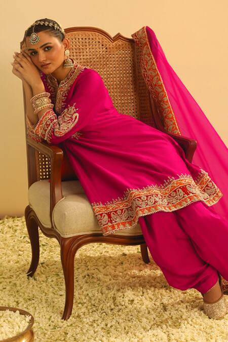Sheetal Batra Pink , Chanderi, Bamboo, Organza Gota Patti, Rayna Kurta Salwar Set at Aza Fashions Sheetal Batra_Pink , Chanderi, Bamboo, Organza Gota Patti, Rayna Kurta Salwar Set _at_Aza_Fashions