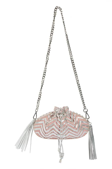 Kaeros Chevron Pattern Potli Bag 