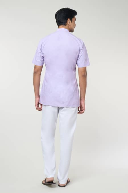 Rng Safawala Mandarin Collar Kurta Set 