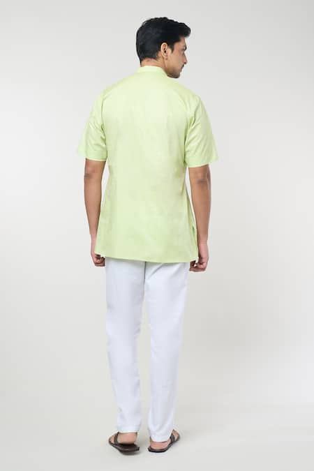 Rng Safawala Cotton Plain Kurta Set 