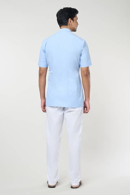 Rng Safawala Plain Cotton Kurta Set 