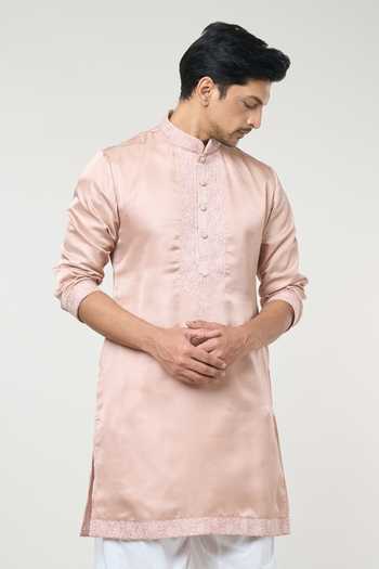Shop Rng Safawala Pink , Satin Sequins, Embroidery Floral Kurta Set Online at Aza Fashions Shop_Rng Safawala_Pink , Satin Sequins, Embroidery Floral Kurta Set _Online_at_Aza_Fashions