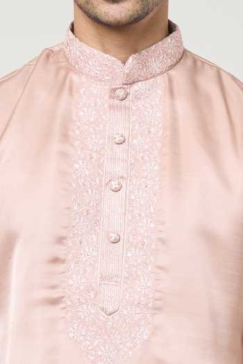 Rng Safawala Pink , Satin Sequins, Embroidery Floral Kurta Set at Aza Fashions Rng Safawala_Pink , Satin Sequins, Embroidery Floral Kurta Set _at_Aza_Fashions