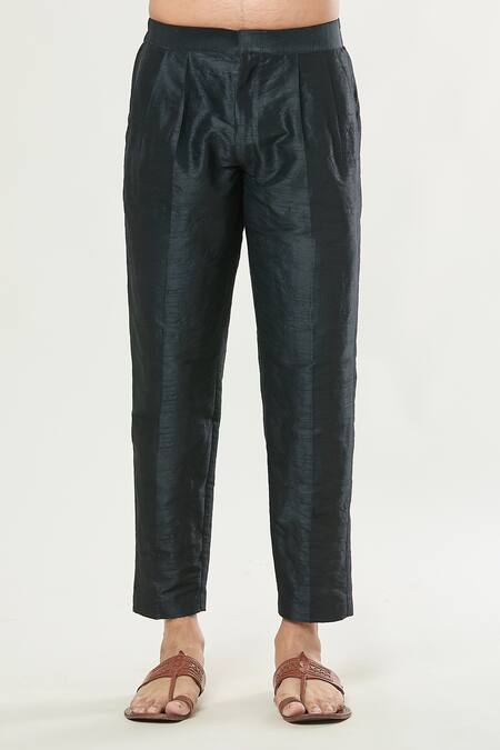 Rng Safawala_Purple Cotton, Silk, Modal Pintuck Straight Kurta Set _Online_at_Aza_Fashions