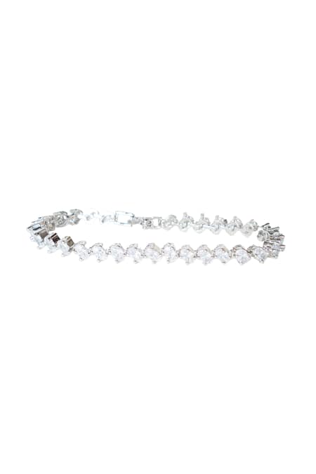 Zevar by Geeta Diamond Embellished Tennis Bracelet 