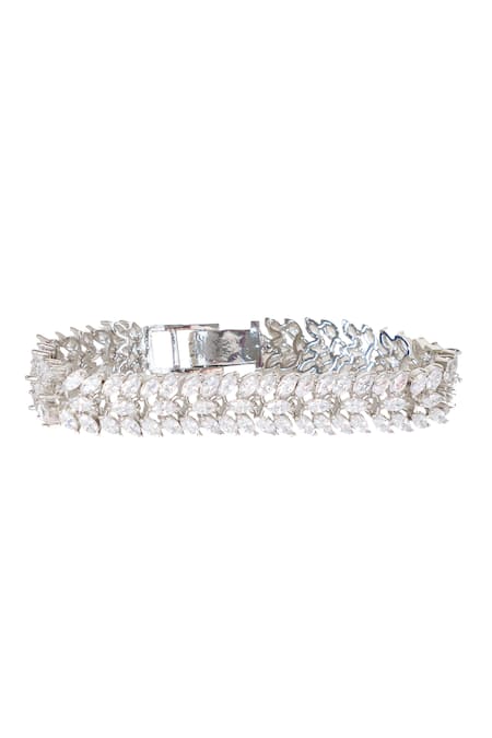 Zevar by Geeta Diamond Embellished Layered Bracelet 