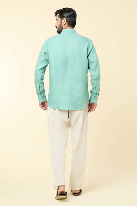 Aryavir Malhotra Linen Solid Shirt 