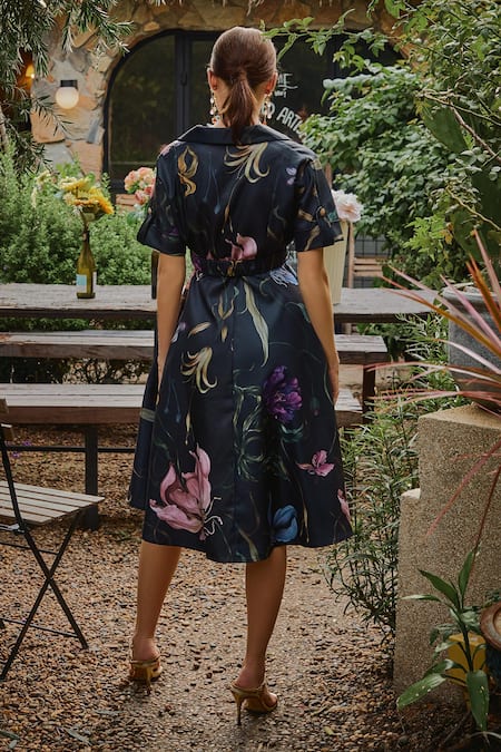 House Of Fett Humphrey Floral Print A-Line Dress 