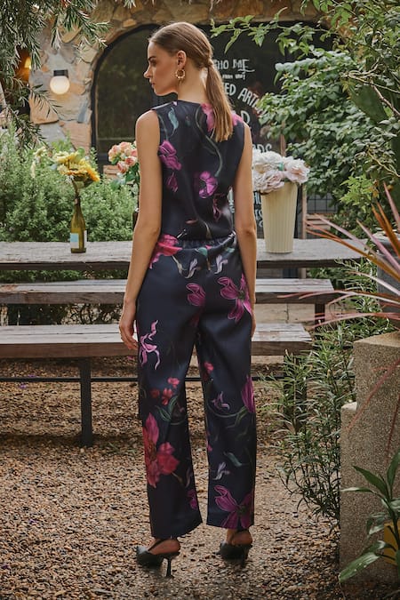 House Of Fett Jenny Floral Print Waistcoat & Pant Set 