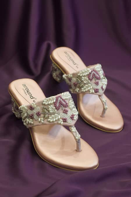 AROUND ALWAYS Cira Pearl Embroidered Heels 