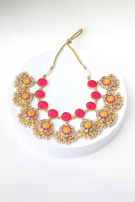 Bauble Bazaar Baby Blue Lotus Necklace 