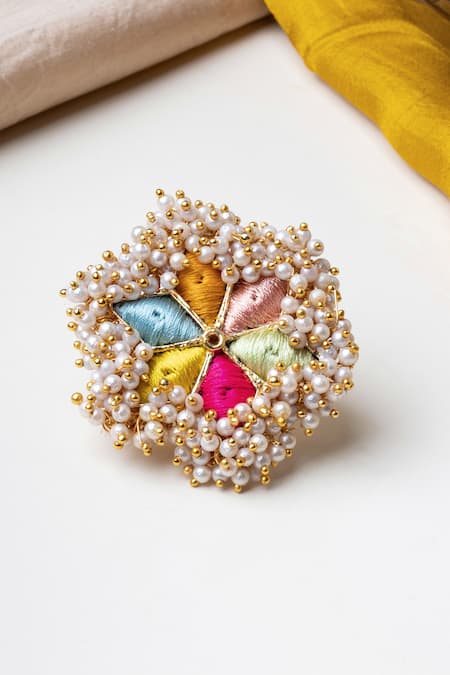 BAUBLE BAZAAR Multi Color Silk Thread Magical Fantasy Ring 