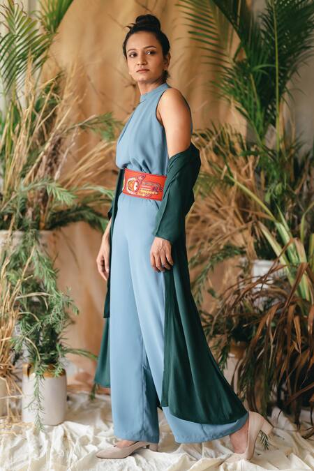 Krutiarts Red Thread Hide And Seek Hamsa Embroidered Belt Online at Aza Fashions Krutiarts_Red Thread Hide And Seek Hamsa Embroidered Belt _Online_at_Aza_Fashions