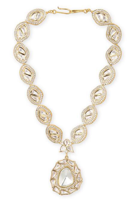 Ruby Raang_Gold Plated Kundan Embellished Mathapatti _Online_at_Aza_Fashions