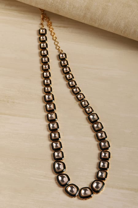 Ruby Raang Stone Embellished Necklace 