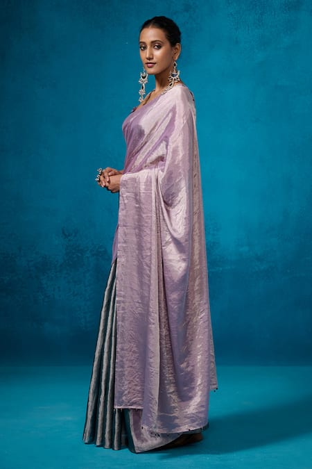 Buy_Dressfolk_Green Handloom Cotton Handwoven Saree With Running Blouse _Online_at_Aza_Fashions