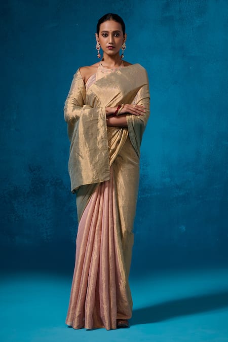 Dressfolk Farozaan Handwoven Saree With Unstitched Blouse Piece 