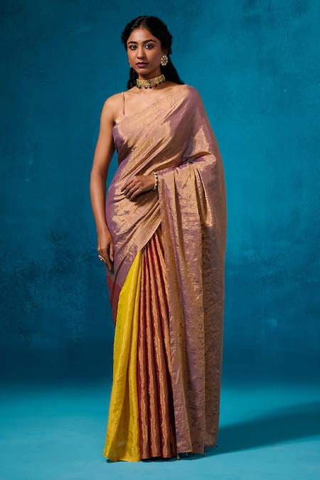 Dressfolk Jyotsna Handwoven Saree With Unstitched Blouse Piece 