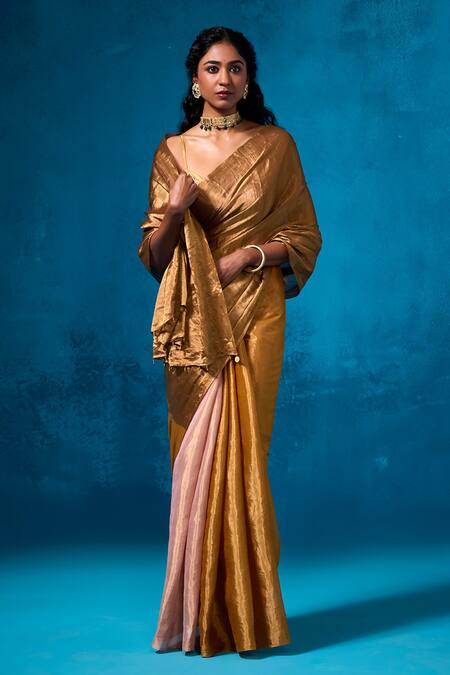 Buy Dressfolk Multi Color Handloom Cotton Khwabgah Handwoven Saree With Running Blouse Online at Aza Fashions Buy_Dressfolk_Multi Color Handloom Cotton Khwabgah Handwoven Saree With Running Blouse_Online_at_Aza_Fashions