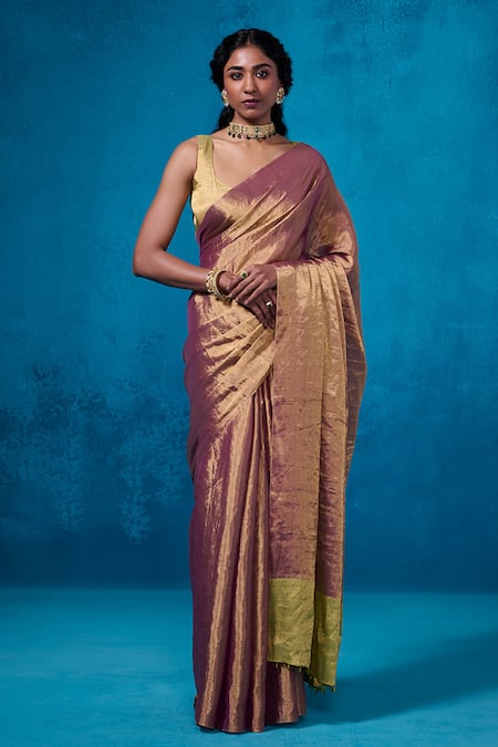 Dressfolk Yagana Handwoven Saree With Unstitched Blouse Piece 