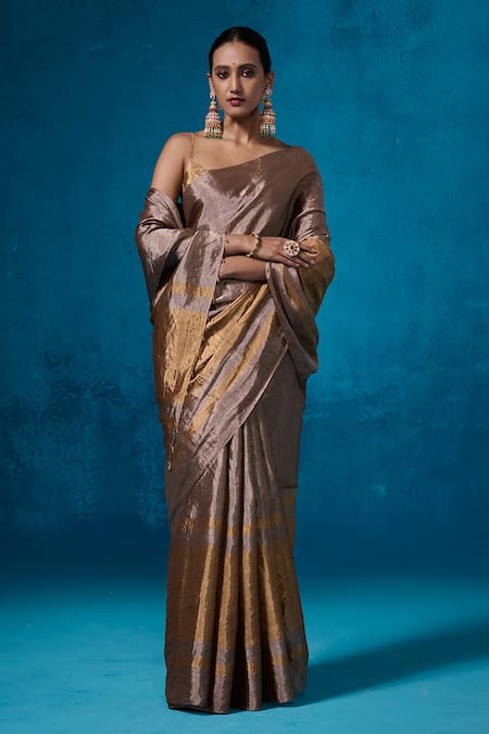 Dressfolk Ziba Handwoven Saree With Unstitched Blouse Piece 