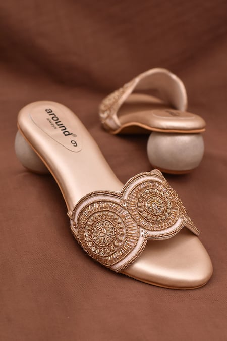 Around Always Jewel Scallop Embroidered Heels 