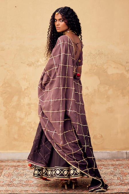 Kharakapas Saanjh Cotton Mul Embroidered Dupatta 