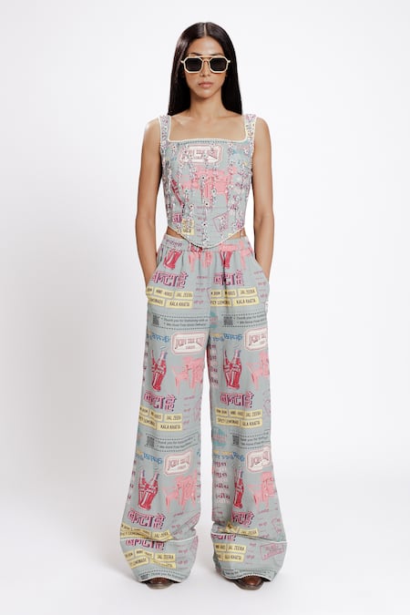 DOH TAK KEH Bantai Pearl Embroidered Trouser 