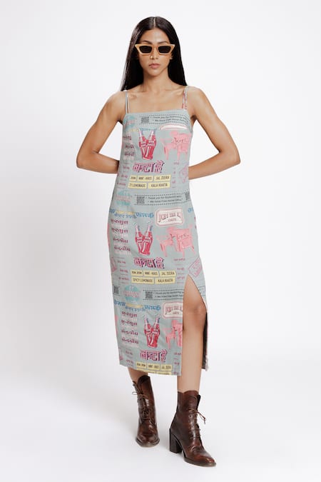 DOH TAK KEH Bantai Print Bodycon Dress 