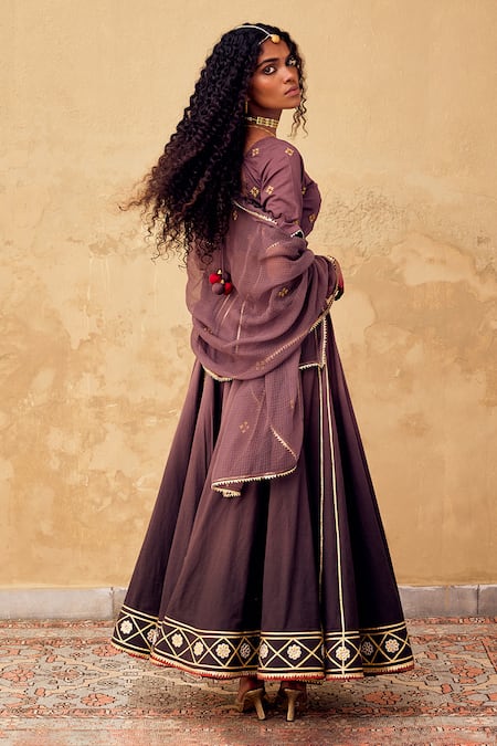 Kharakapas Saanjh Kota Doriya Embroidered Dupatta 