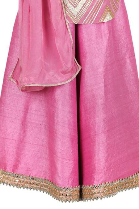 Stella Rossa By Les Petits Purple Chiffon Gota Patti, Embroidery Embellished Kurta Sharara Set Online at Aza Fashions Stella Rossa By Les Petits_Purple Chiffon Gota Patti, Embroidery Embellished Kurta Sharara Set_Online_at_Aza_Fashions