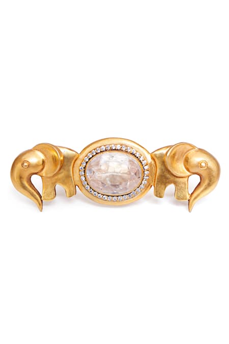 Anita Dongre Gold Plated Zircon The Haathi Harmony Ring 