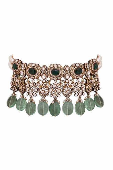 Anita Dongre Nazarah Geometric Cutwork Choker 