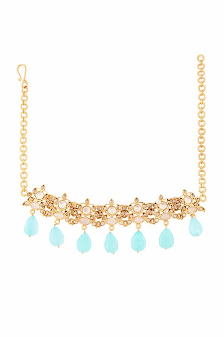 Anita Dongre Gold Plated Crystal Liza Embellished Necklace 