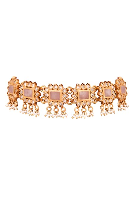 Anita Dongre Gold Plated Crystal Aabheri Embellished Choker 